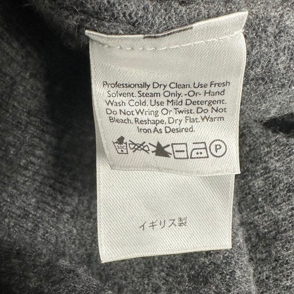 Eddie Bauer Sweater Mens Medium Gray Lambs Wool Blend Vneck Stretch Pullover - Picture 5 of 8